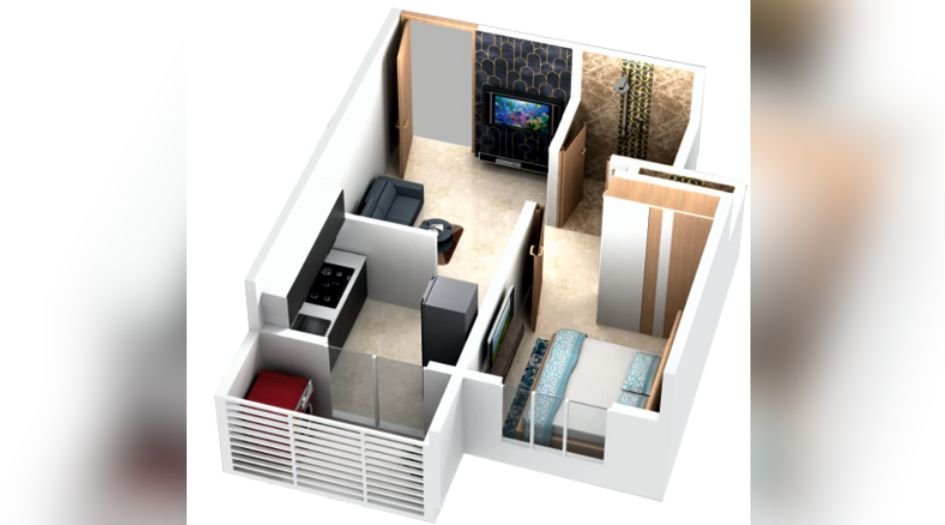 kings-my-Home-1BHK-288sqft-3Dunit-plan